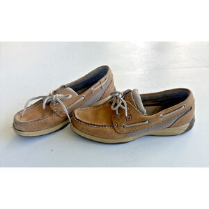Sperry Top-Sider Womens Brown Round Toe Boat Shoe Leather 9774829 Size 7.5M